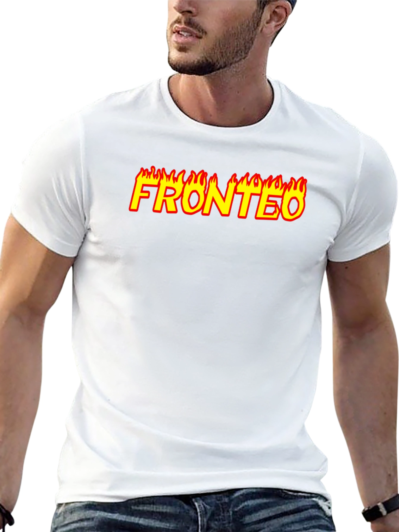 Fronteo Graphic Tee - Flaming Lettering
