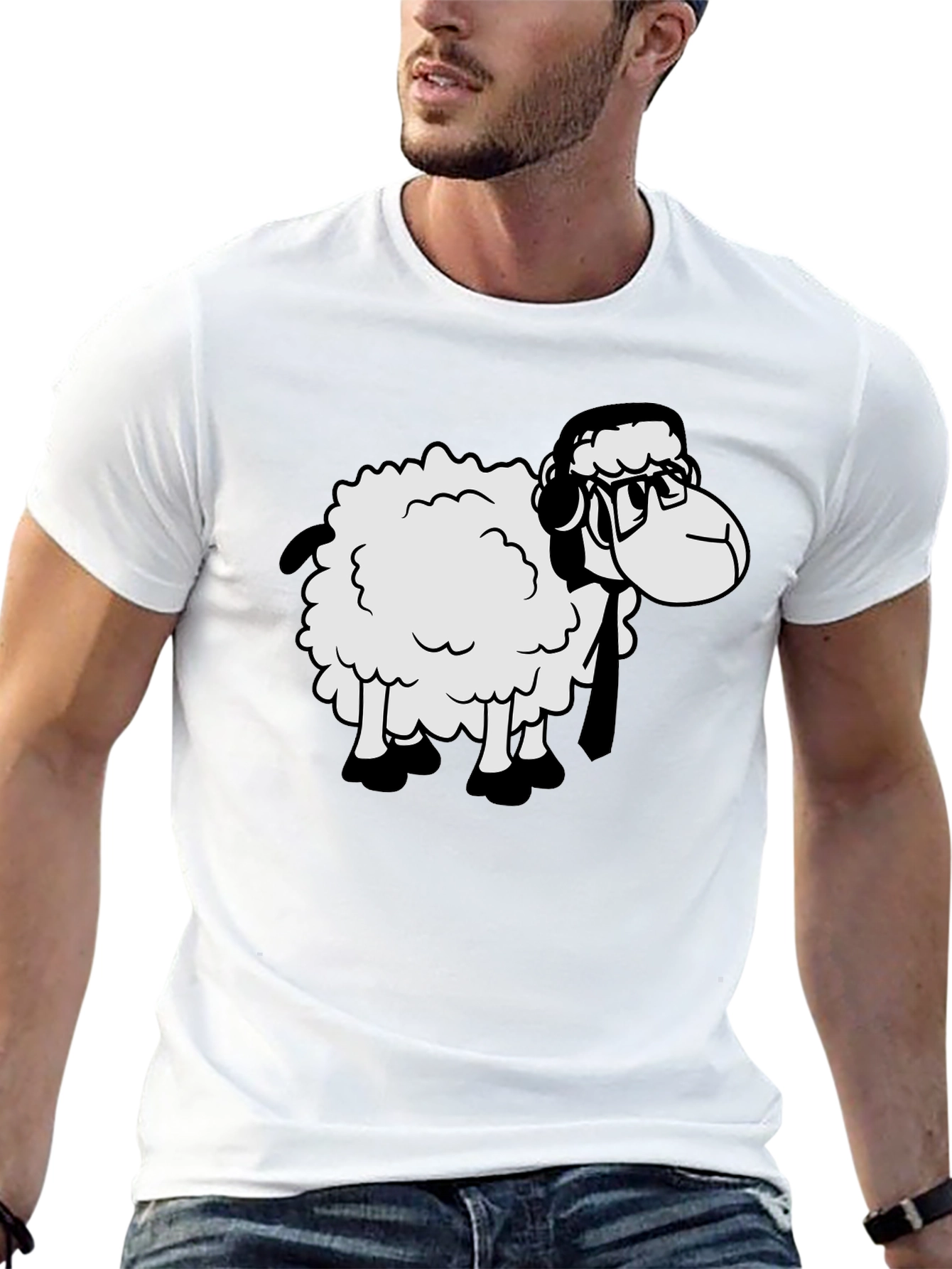 Sheep Nerd T-Shirt - Stylish Geeky Tee