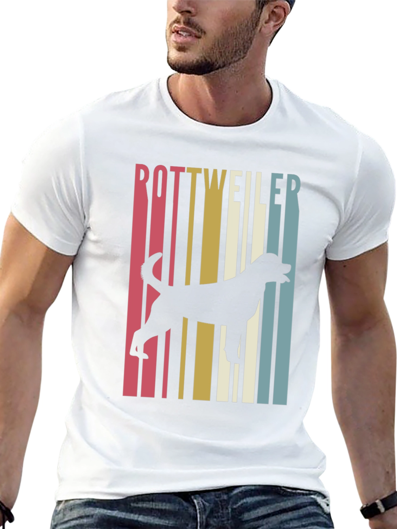 Rottweiler Retro Graphic T-Shirt