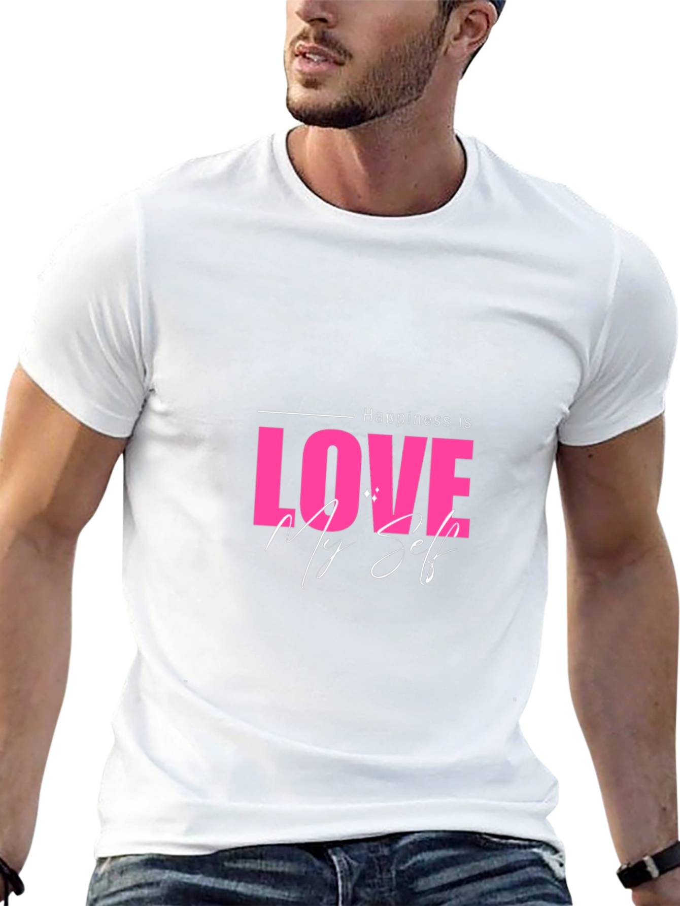 Love Myself Graphic Black T-Shirt
