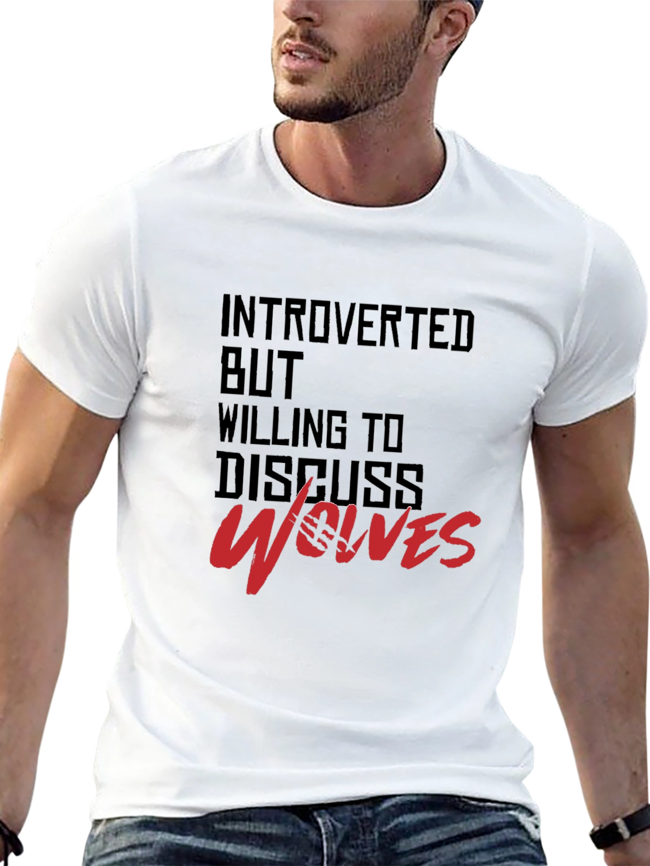 Introverted Wolves Graphic Tee - Soft Cotton Blend