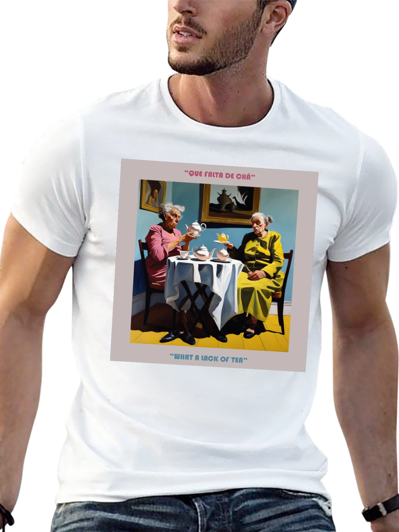 Humorous What a Lack of Tea Graphic T-Shirt