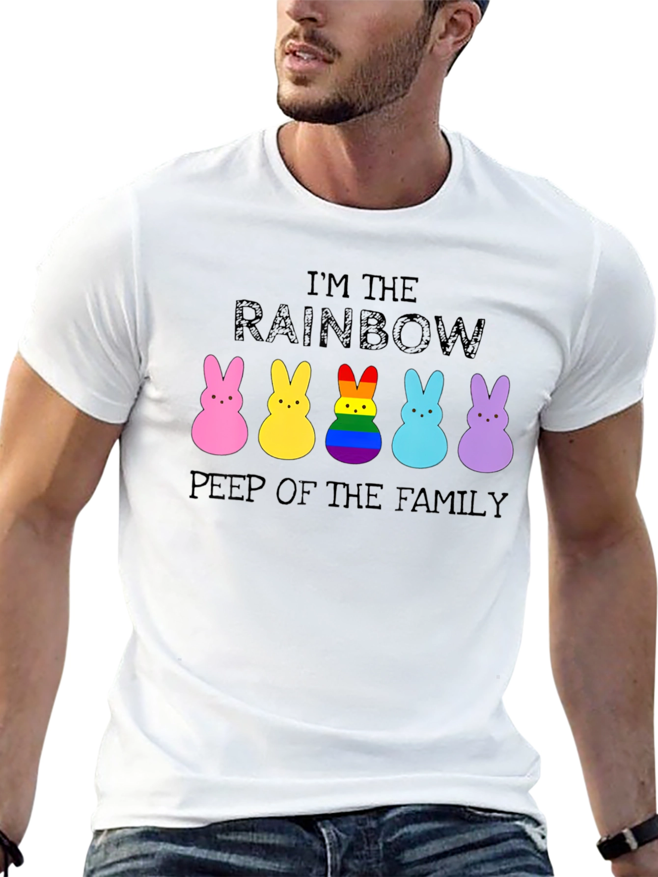 Rainbow Peep of the Family Easter T-Shirt