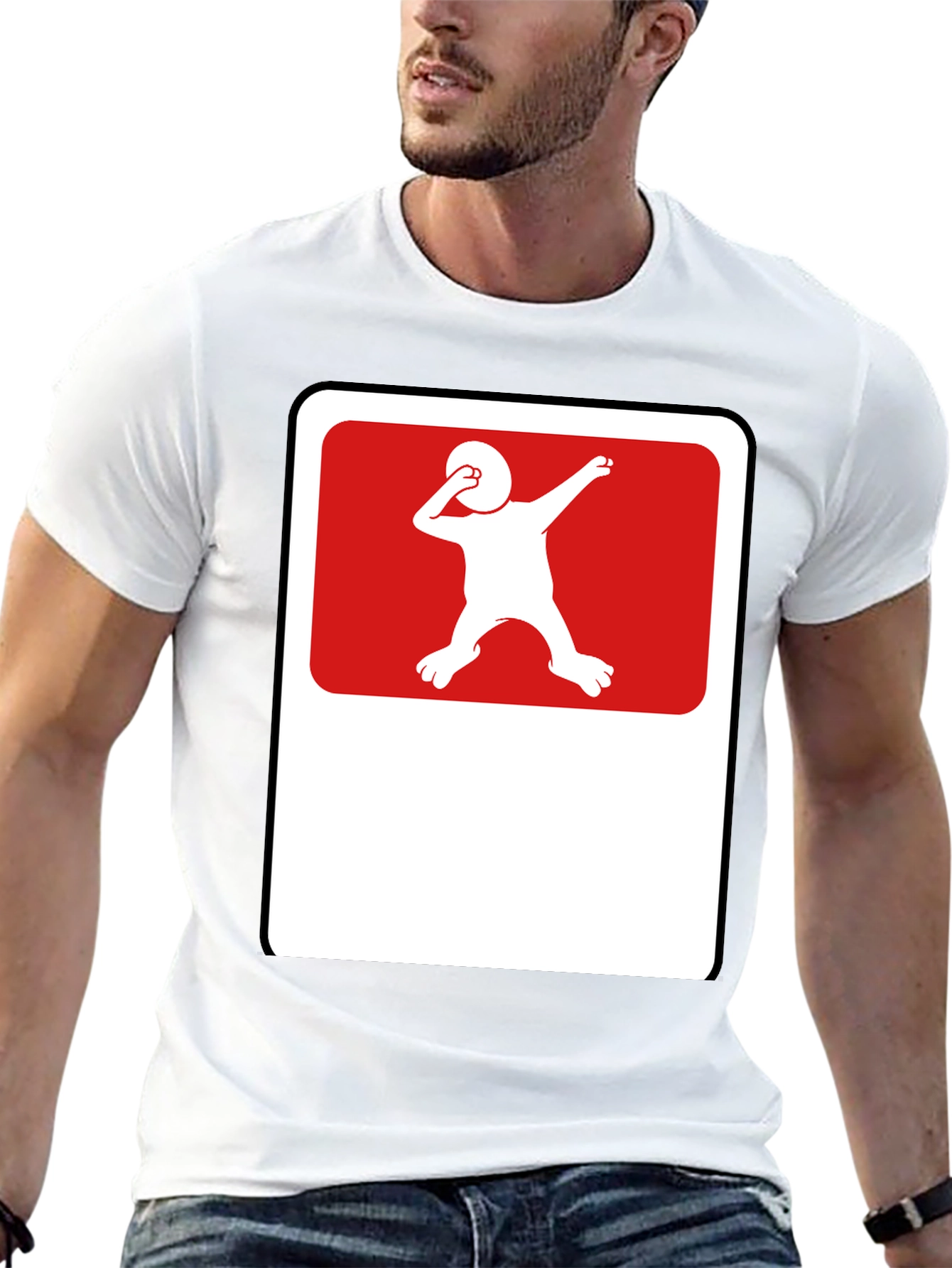 Funny Dabbing Silhouette Graphic T-Shirt