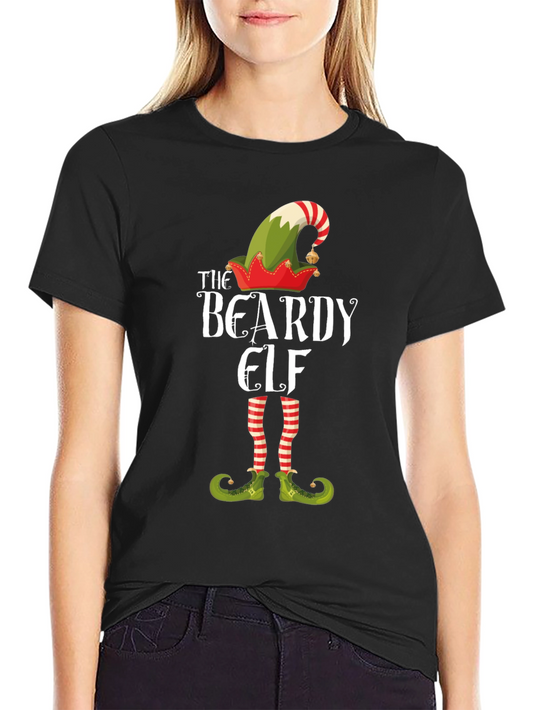 The Beardy Elf Christmas T-Shirt Holiday Tee