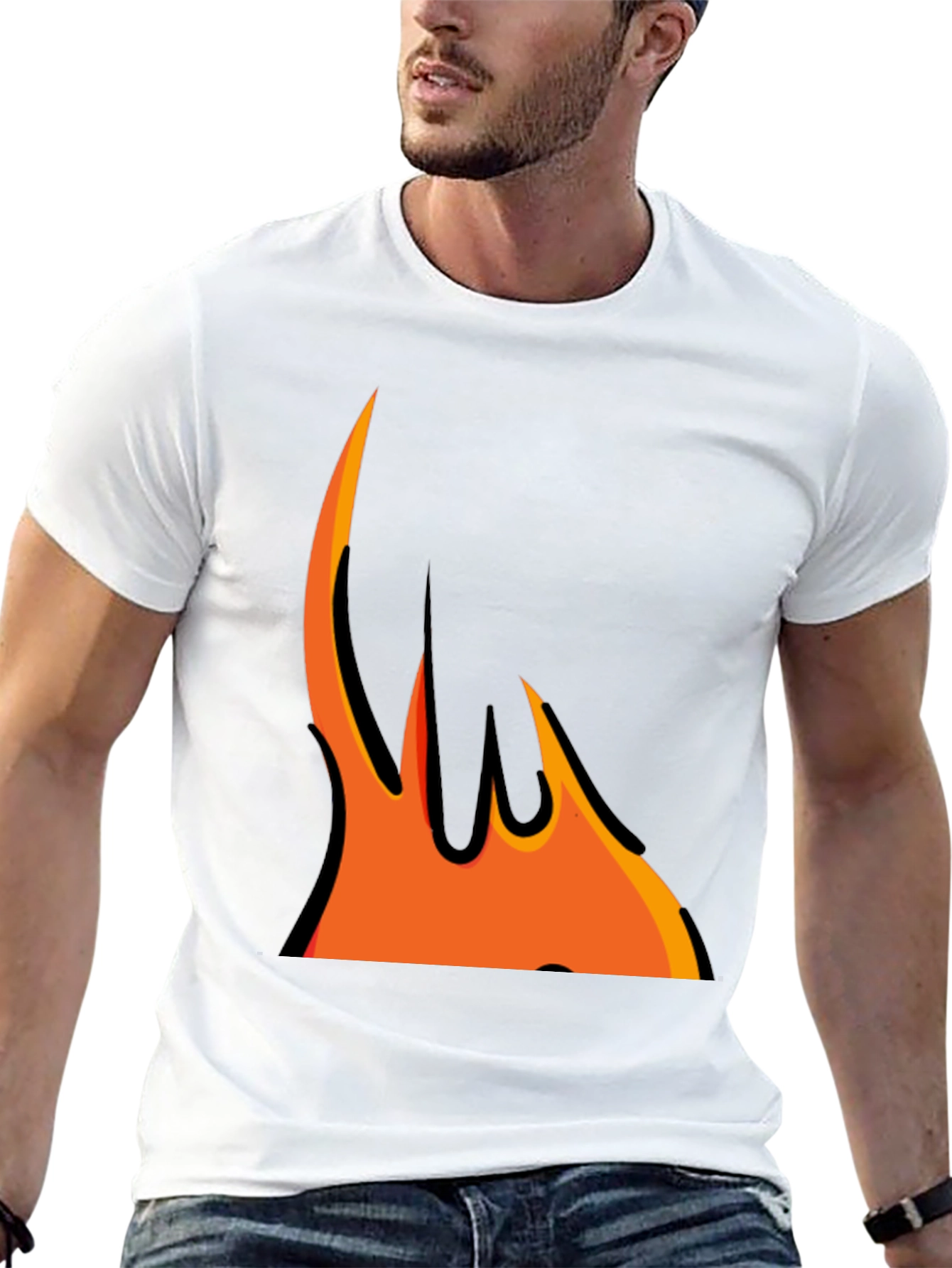Flame Graphic Black T-Shirt