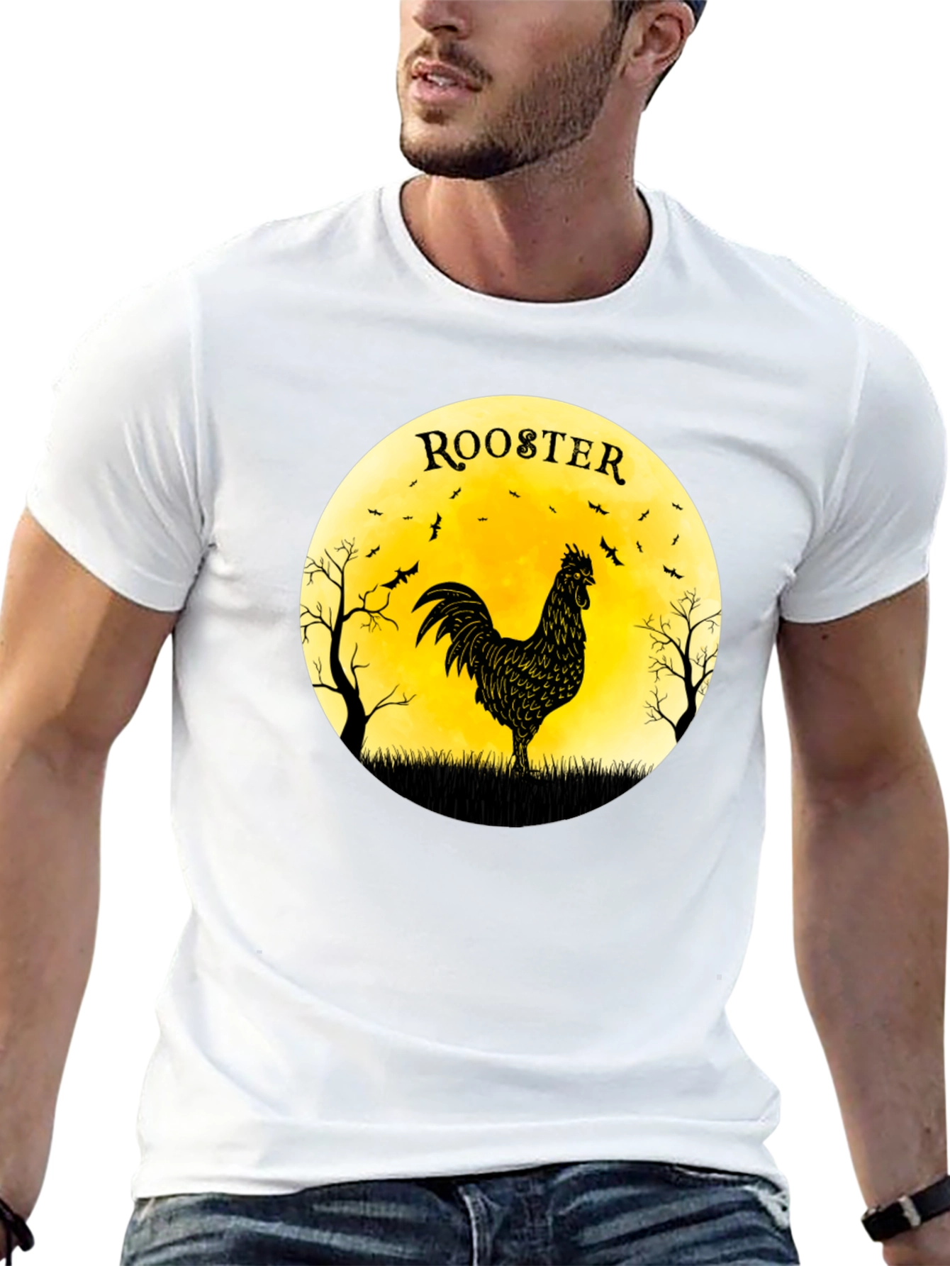 Rooster Silhouette Graphic Tee