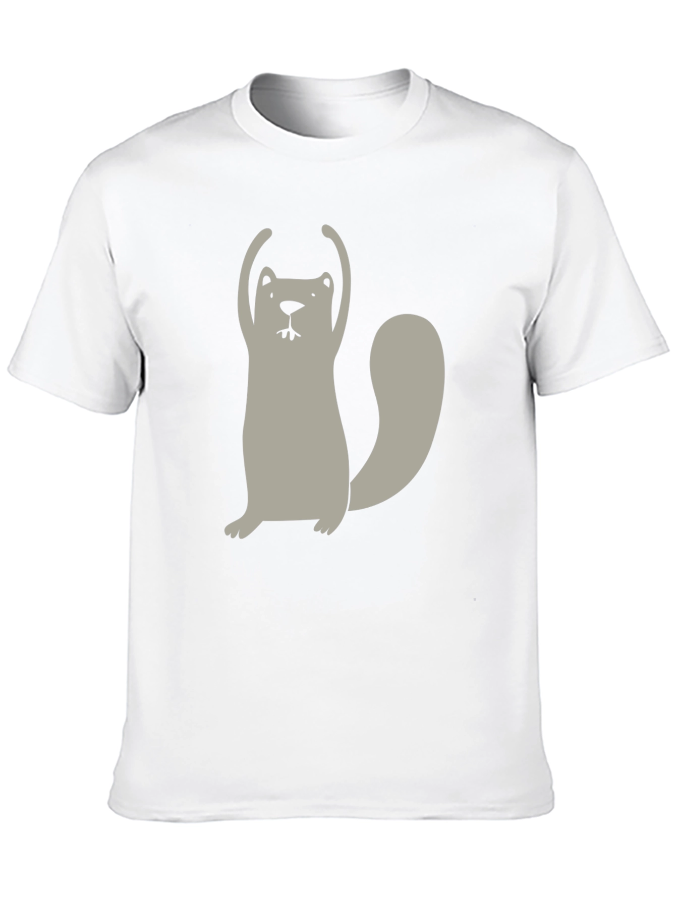 Funny Cartoon Beaver Black T-Shirt