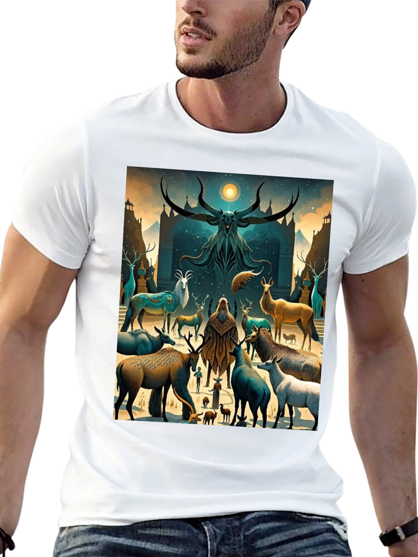 Mystic Deer Gathering Graphic Tee