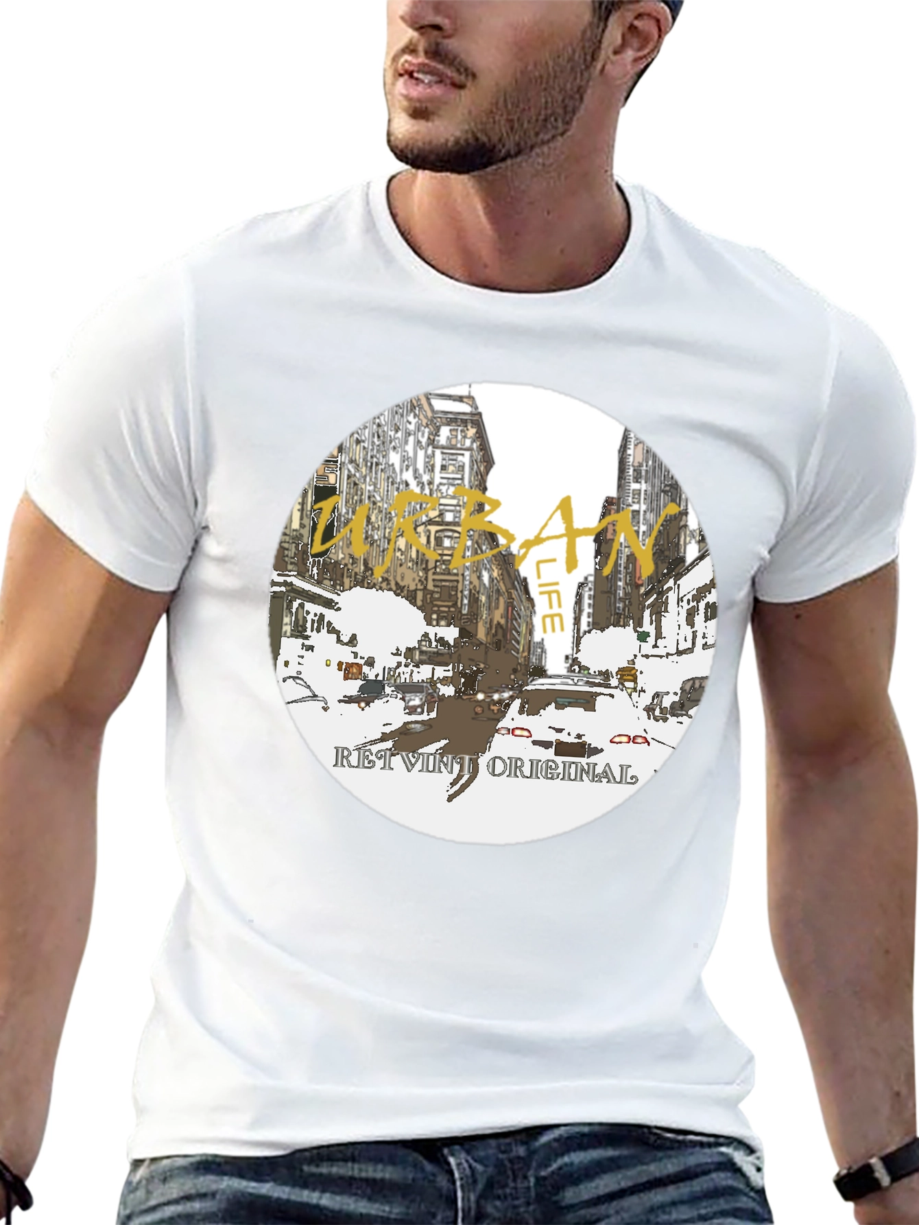 Urban Life Graphic Tee - Retro Original Design