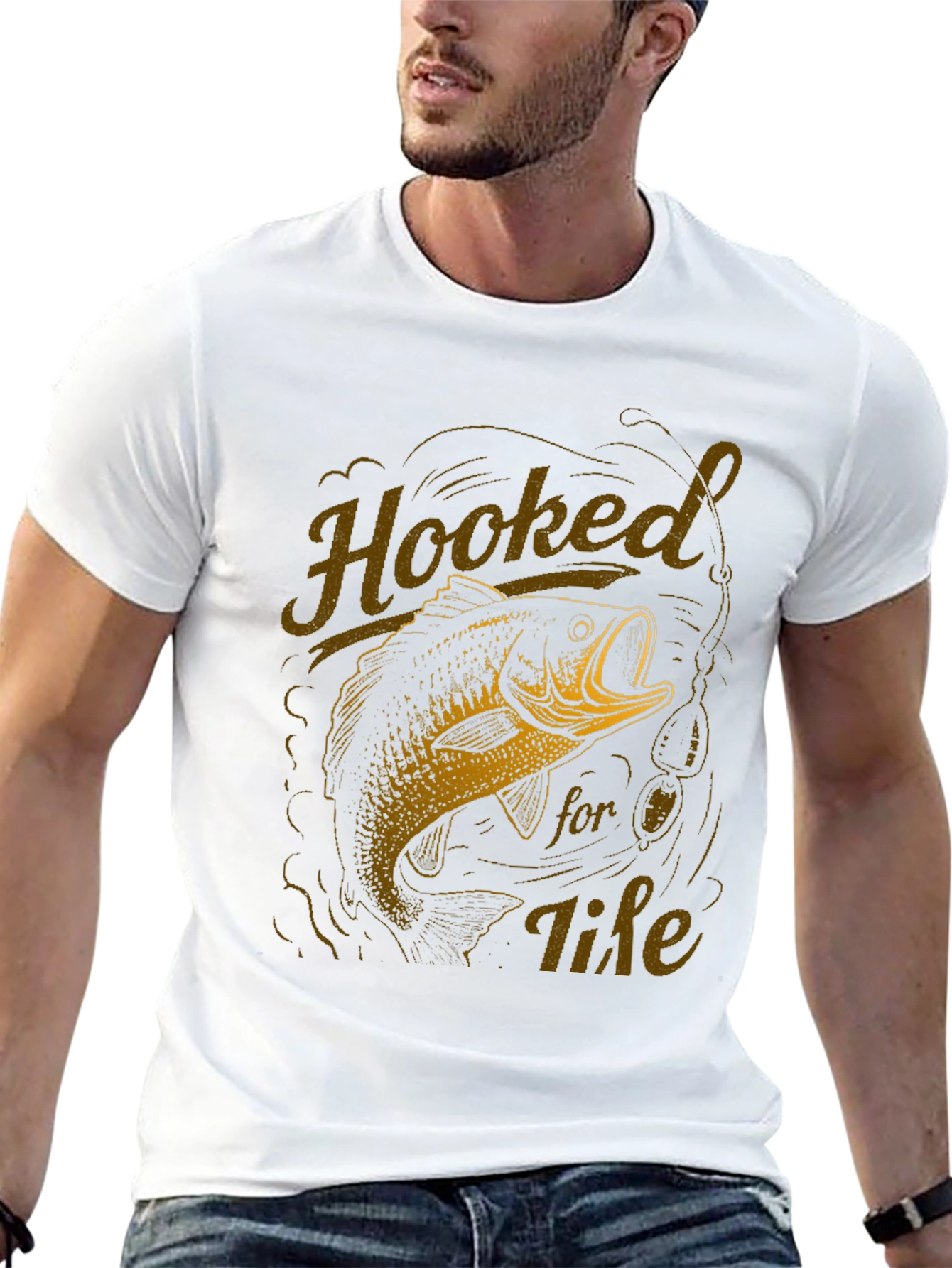 Hooked for Life Fishing T-Shirt