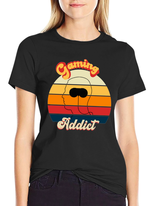 Gaming Addict Retro Style Graphic Tee