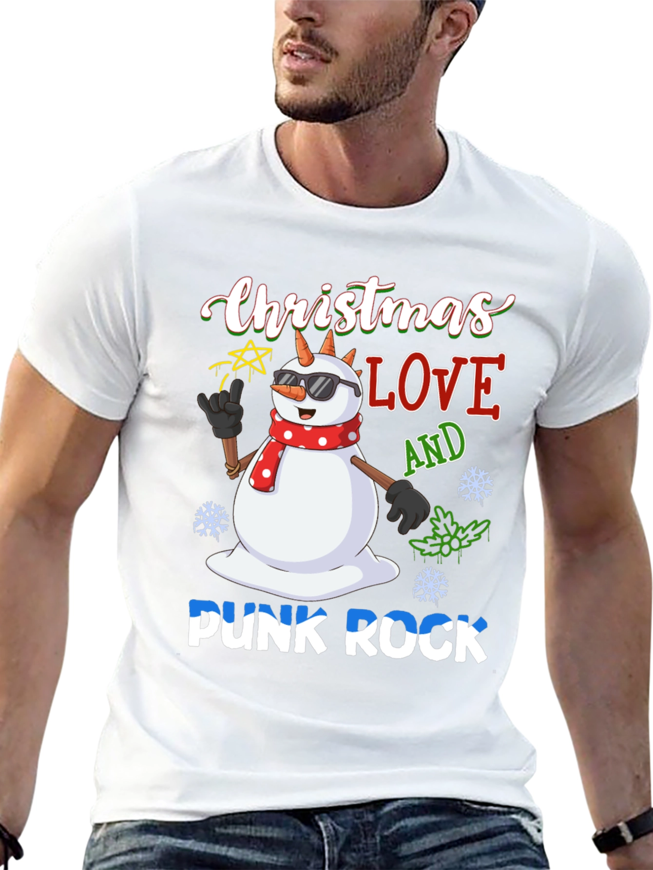 Christmas Love Punk Rock T-Shirt