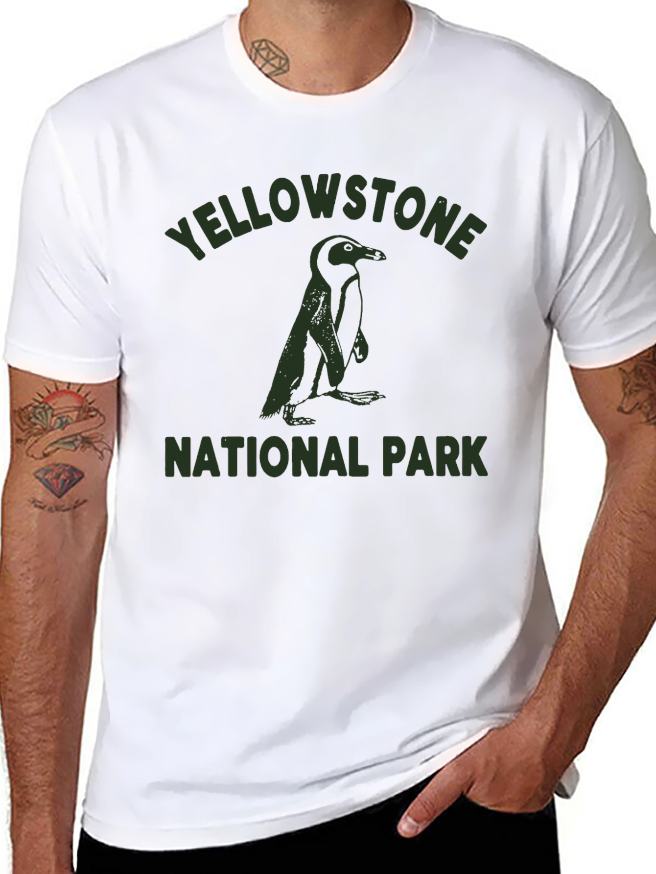 Yellowstone National Park Penguin Graphic Tee