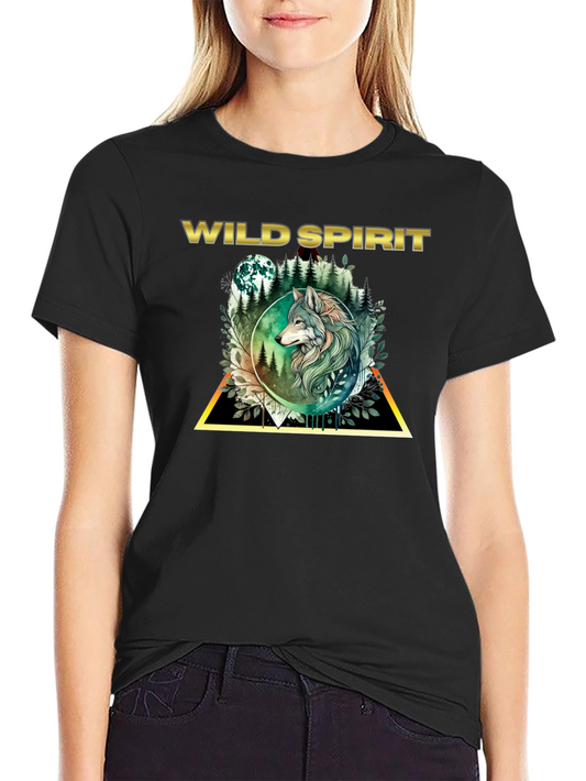 Wild Spirit Wolf Graphic T-Shirt