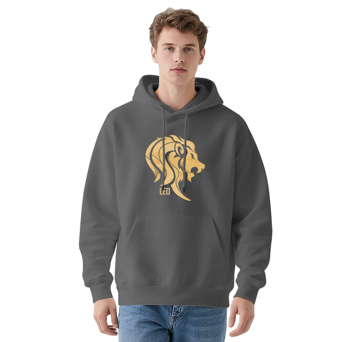Golden Leo Lion Zodiac Minimal Stylish Comfort Hoodie, Horoscope Daily Top