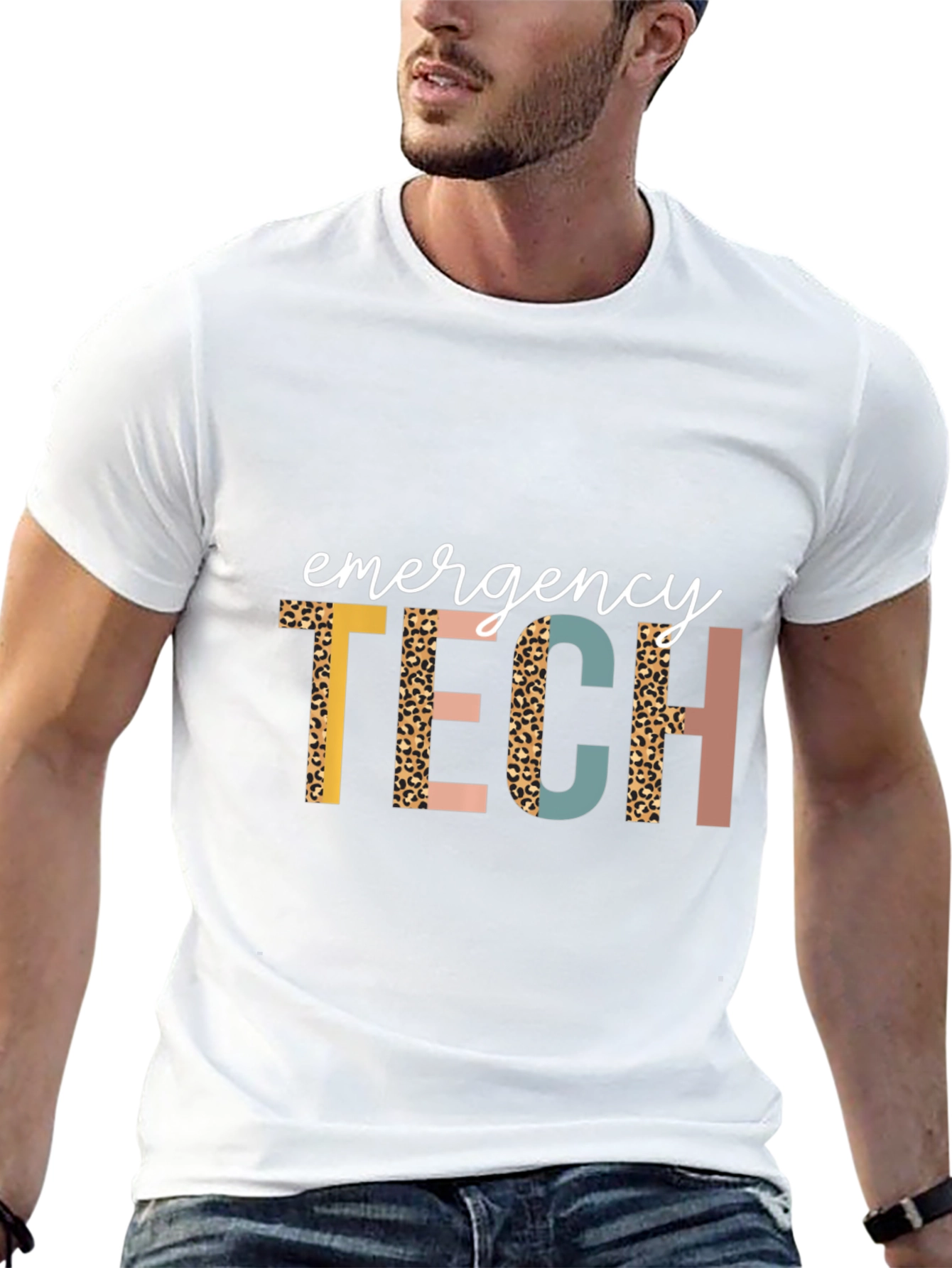 Emergency Tech Leopard Print Graphic Tee