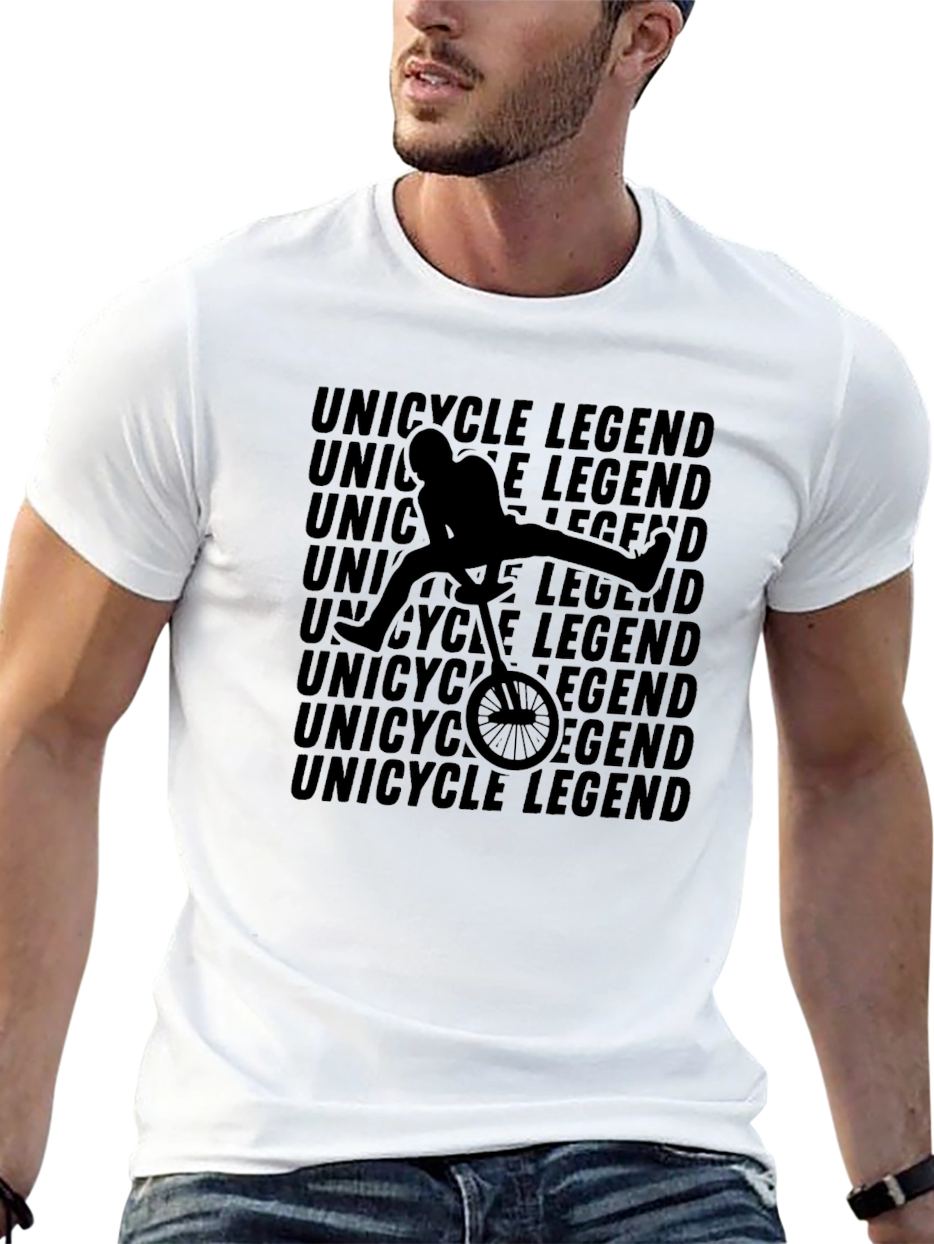 Unicycle Legend Graphic T-Shirt - Black