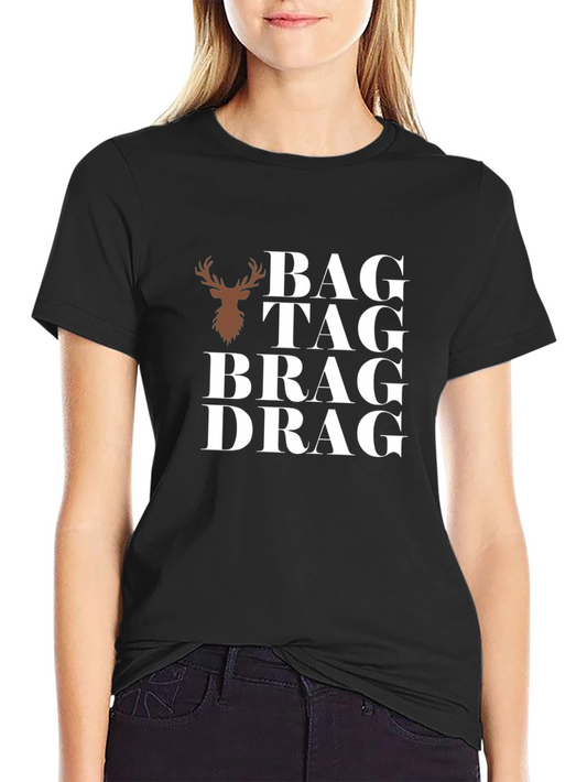 Bag Tag Brag Drag Mens Black T-Shirt