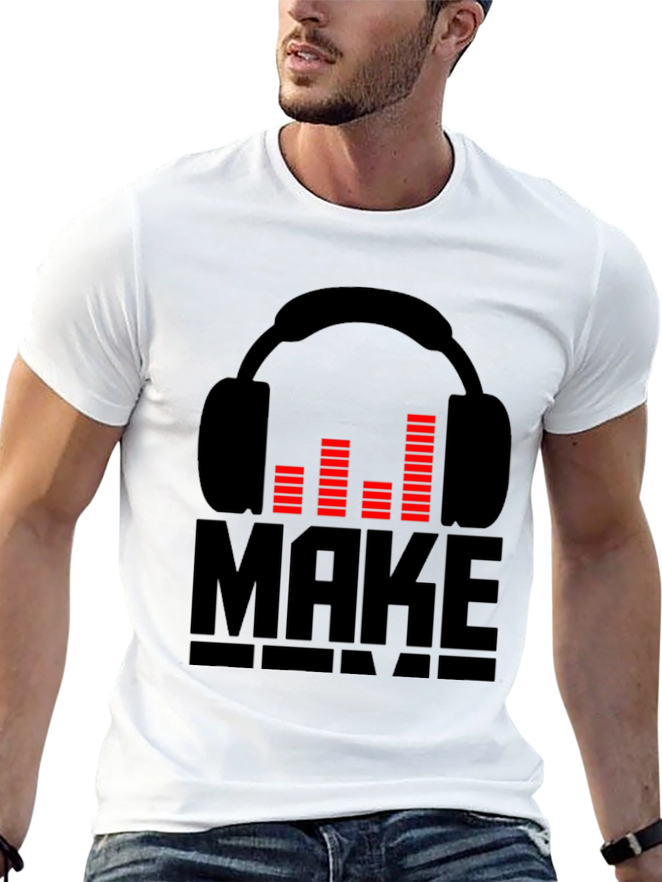 DJ Headphones Graphic Black T-Shirt - Make Some Noise!