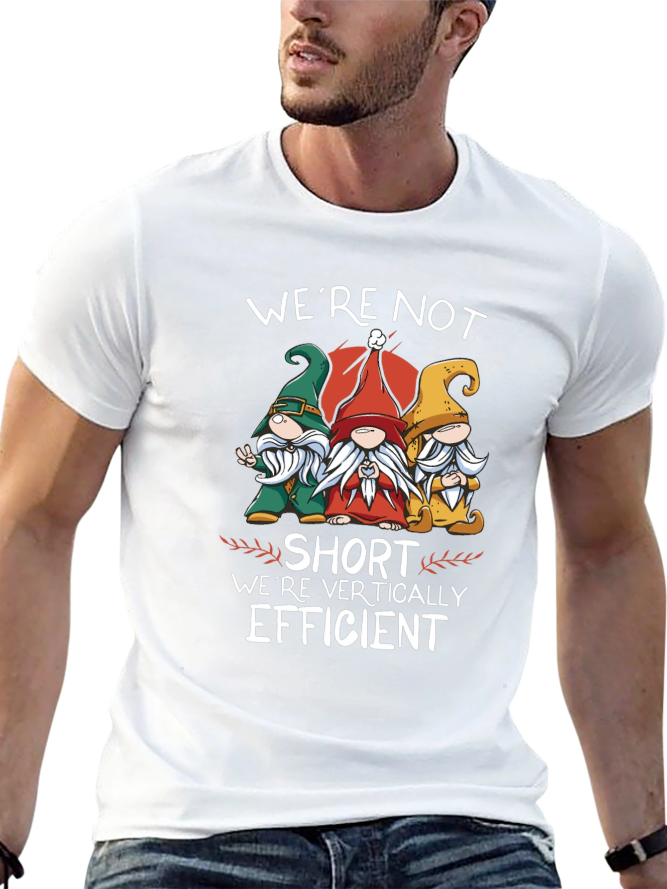 Were Not Short T-Shirt Funny Gnome Tee