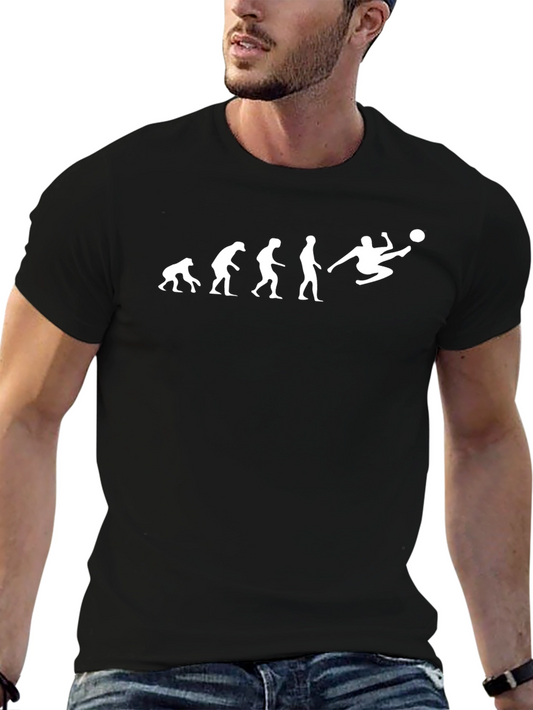Evolution of Soccer Black T-Shirt