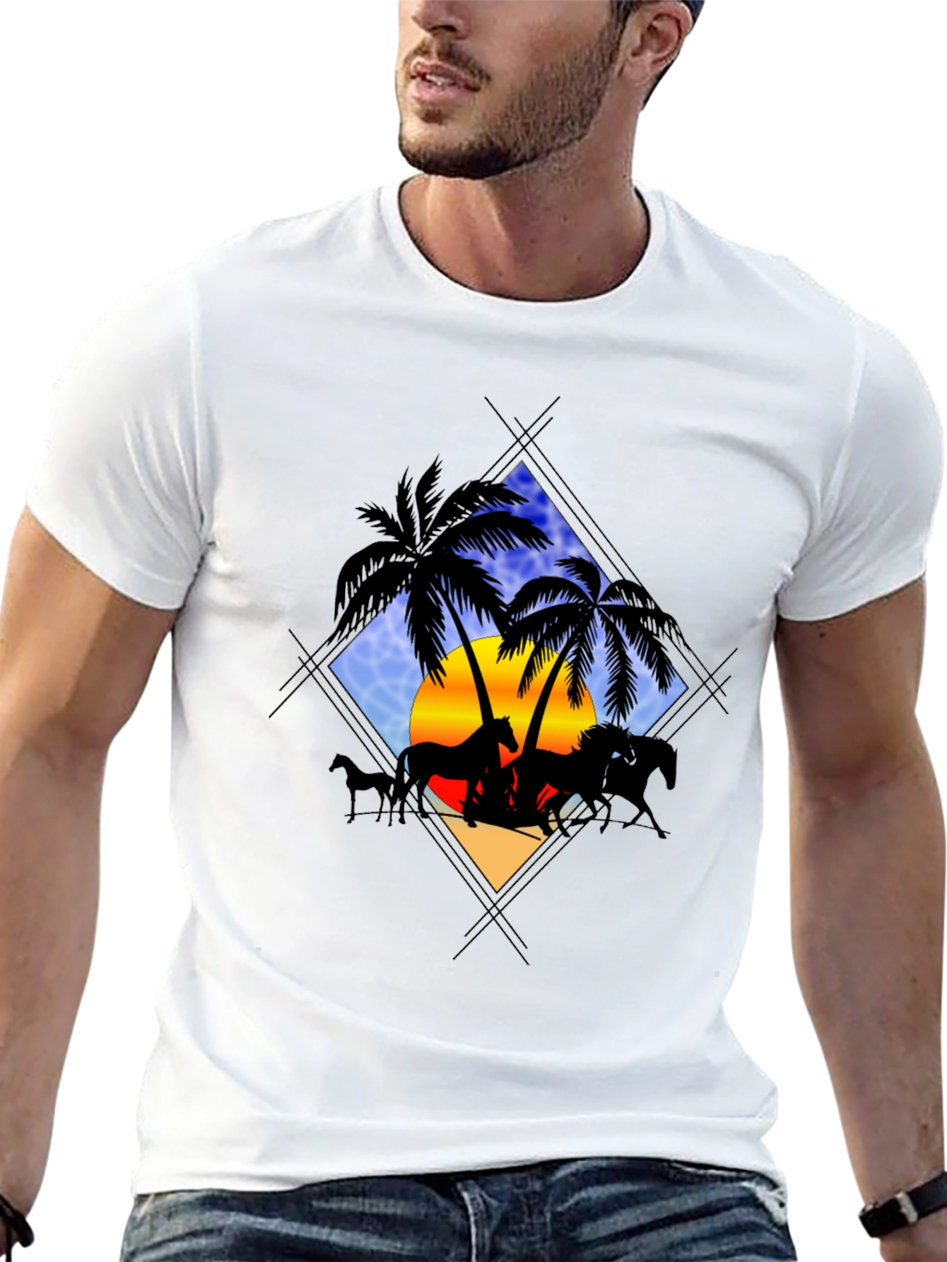 Horse Silhouette Palm Tee