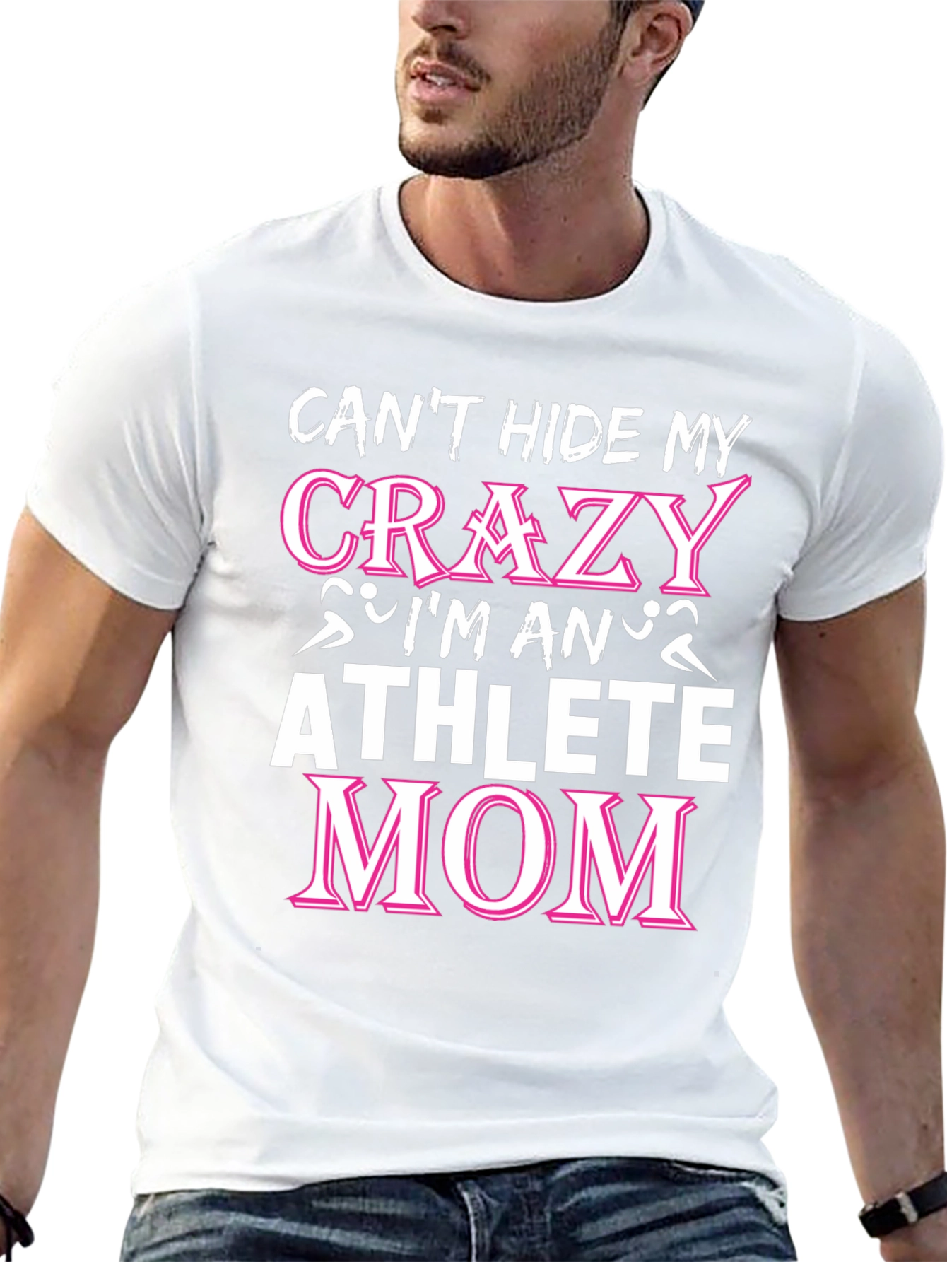 Crazy Athlete Mom Black Graphic Tee