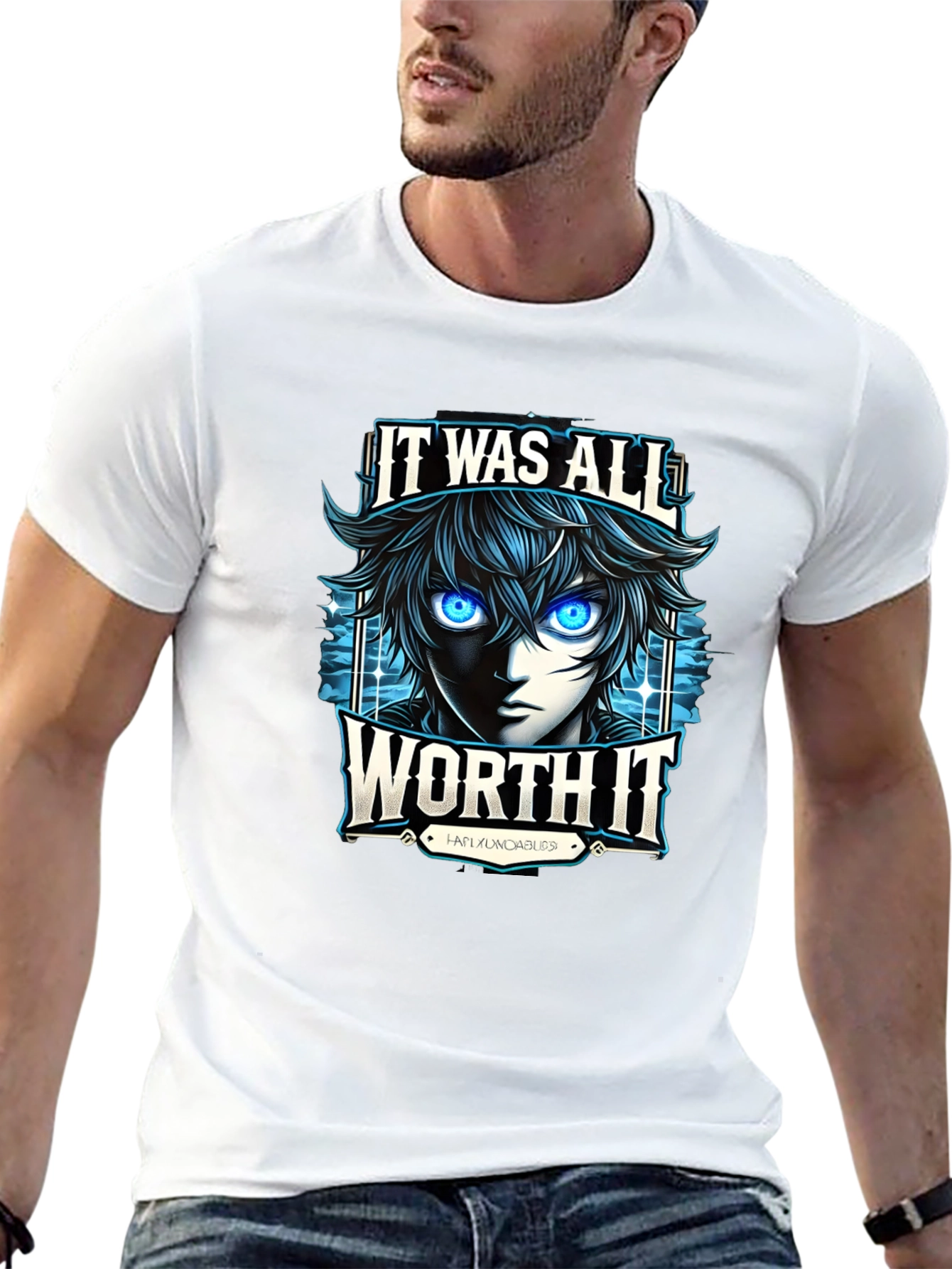 Anime It Was All Worth It Black T-Shirt