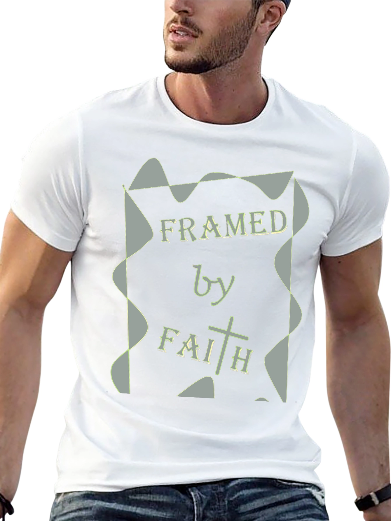 Framed By Faith T-Shirt Religious Tee Christian Apparel