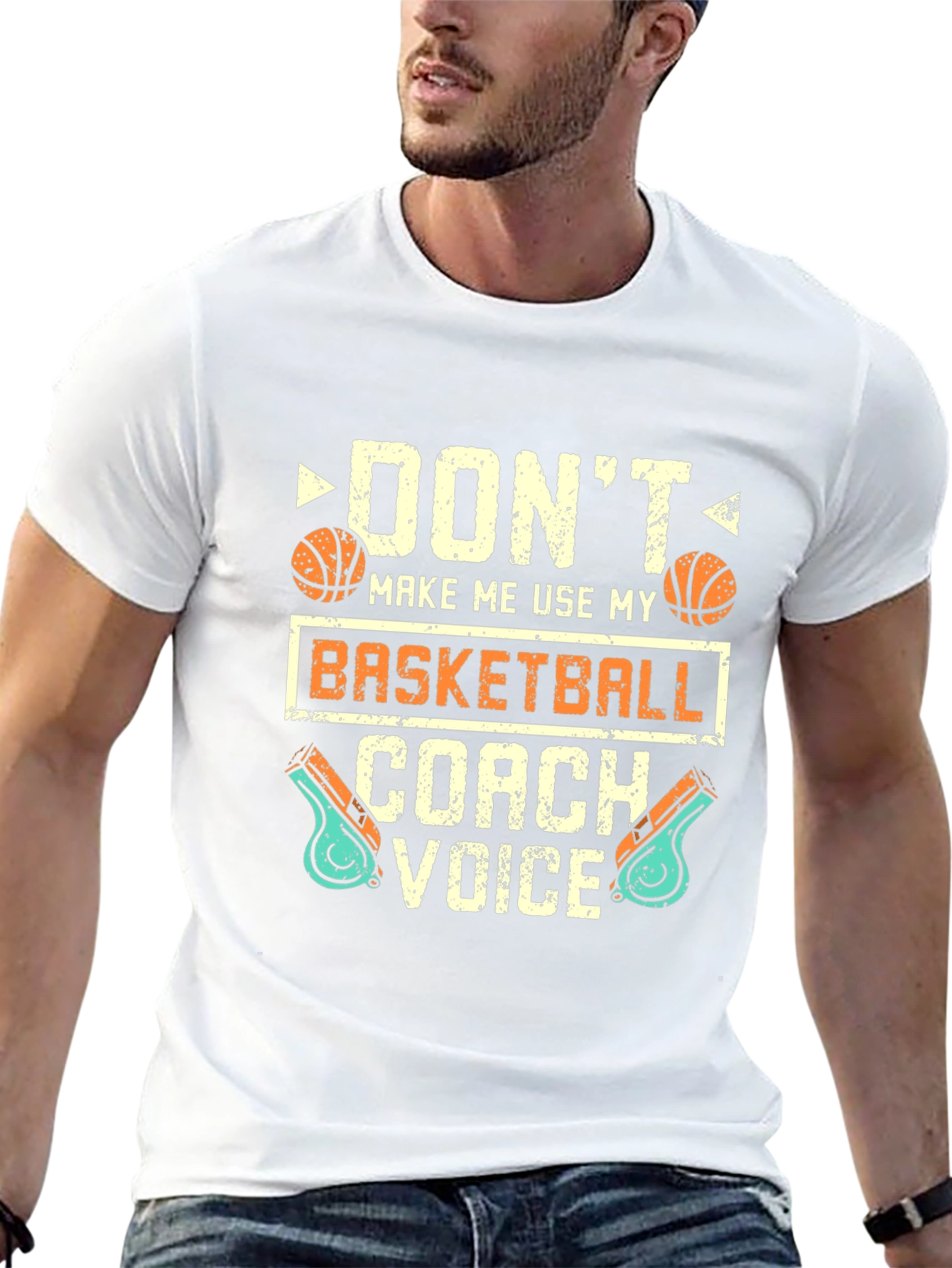 Basketball Coach Voice Graphic T-Shirt