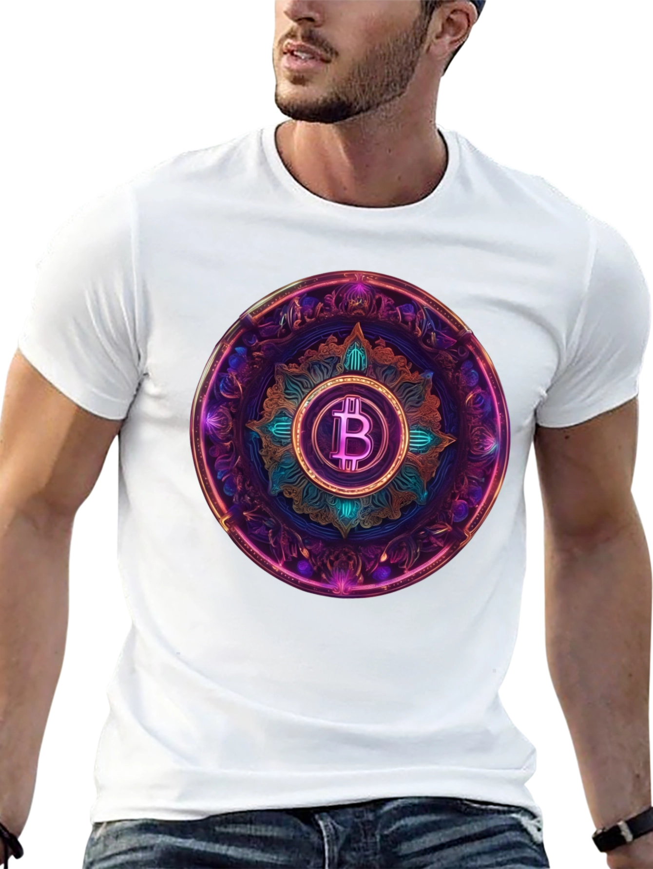 Bitcoin Mandala Graphic Tee - Crypto Currency Style