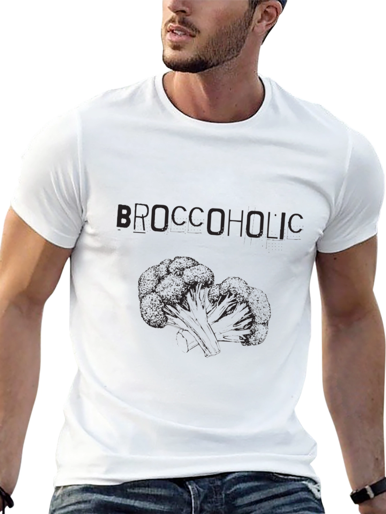 Broccoholic Black T-Shirt - Funny Vegan Apparel