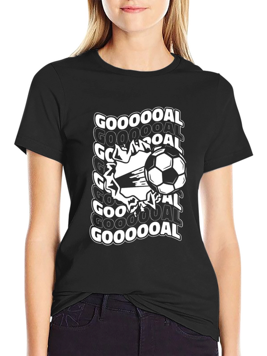 Goooooal Soccer T-Shirt - Black Graphic Tee