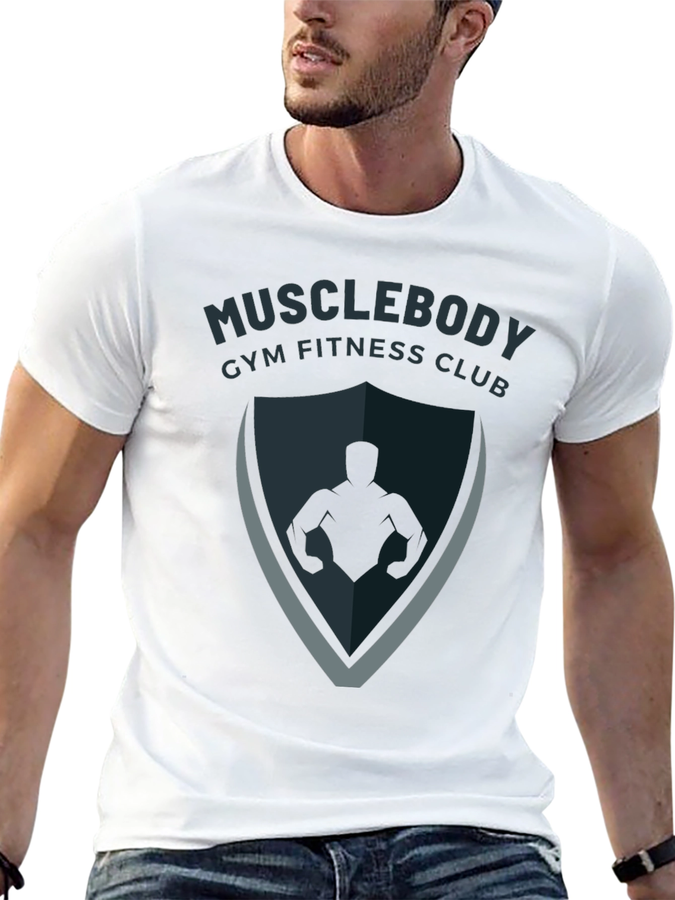 Musclebody Gym Fitness Club Black T-Shirt