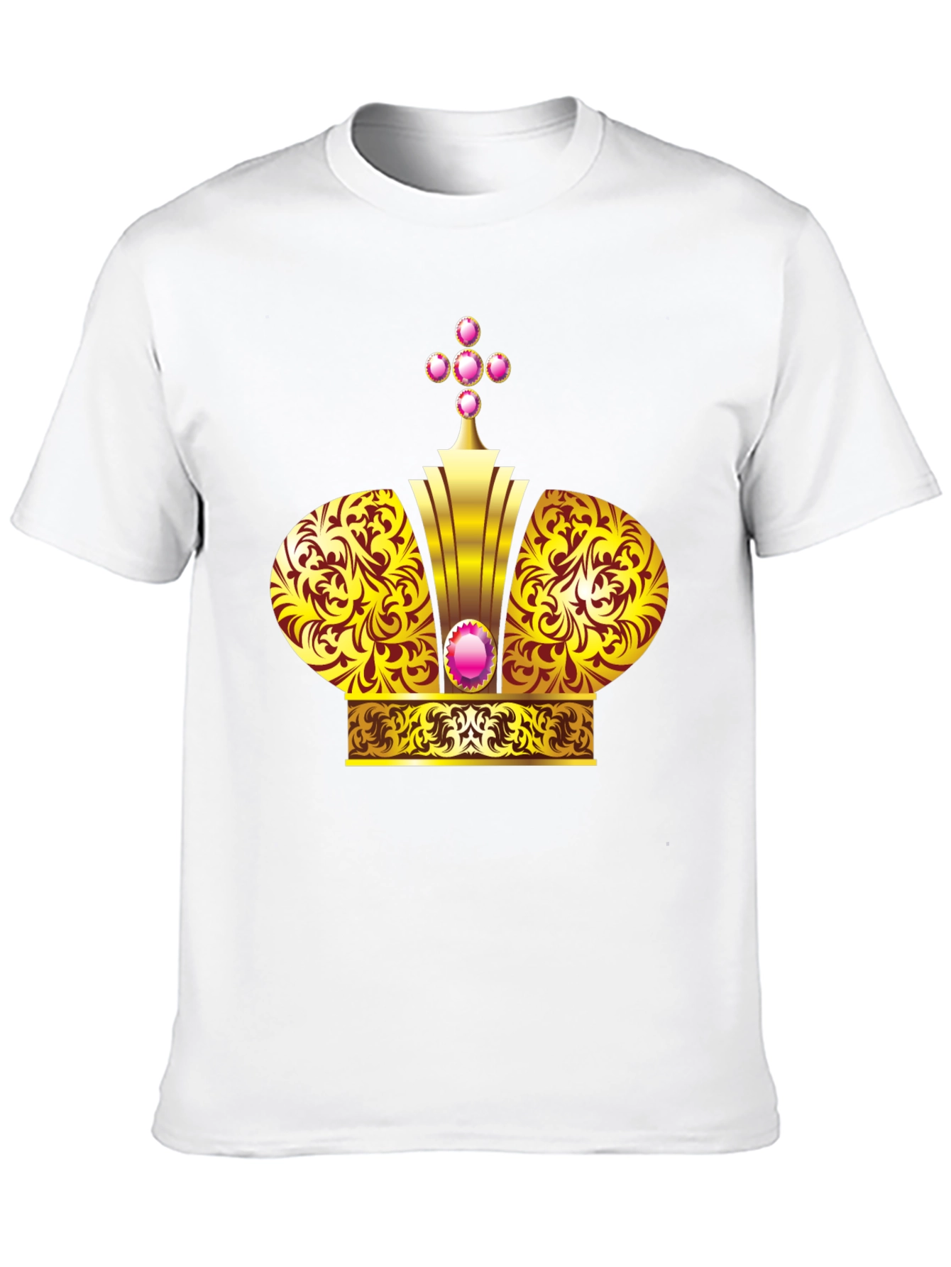 Golden Crown Graphic Black T-Shirt