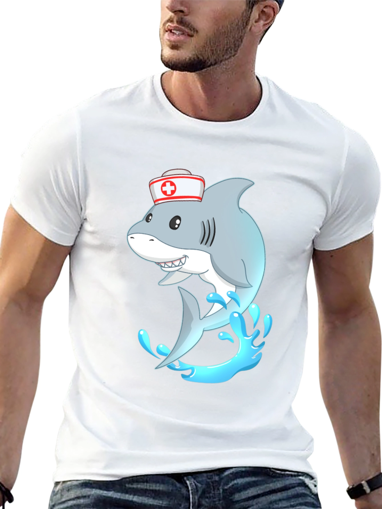 Nurse Shark Tee - Cartoon Sea Life Graphic