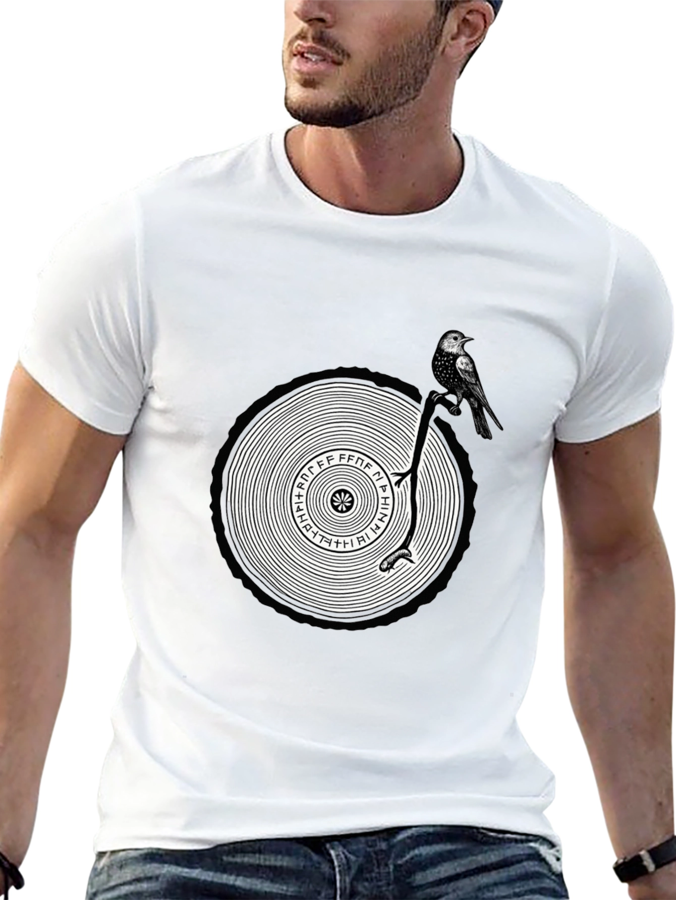 Mystic Bird Tree Ring Graphic Tee