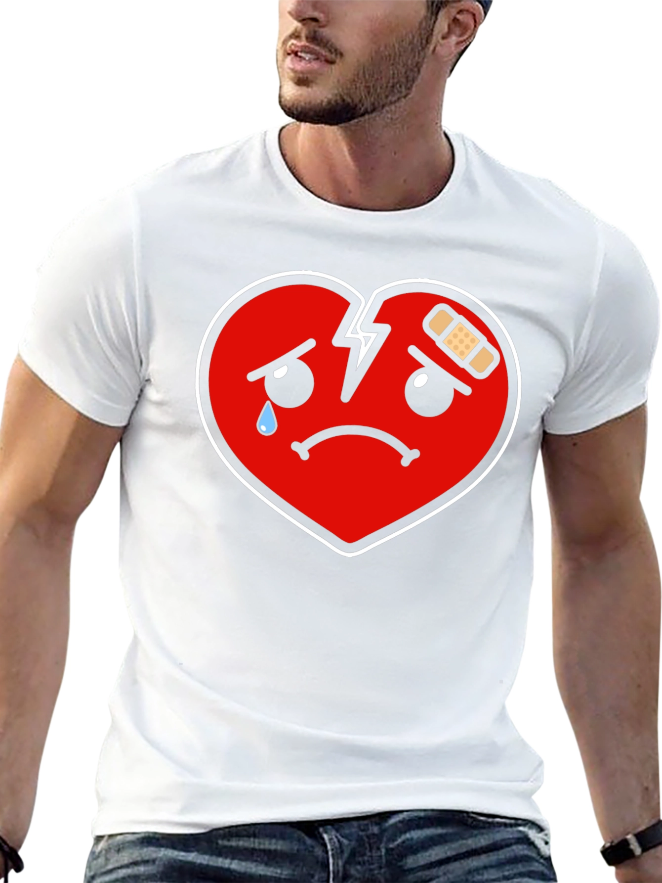 Sad Broken Heart Graphic T-Shirt