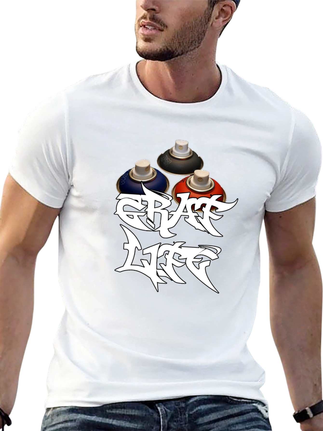 Graff Life Black T-Shirt - Street Art Style