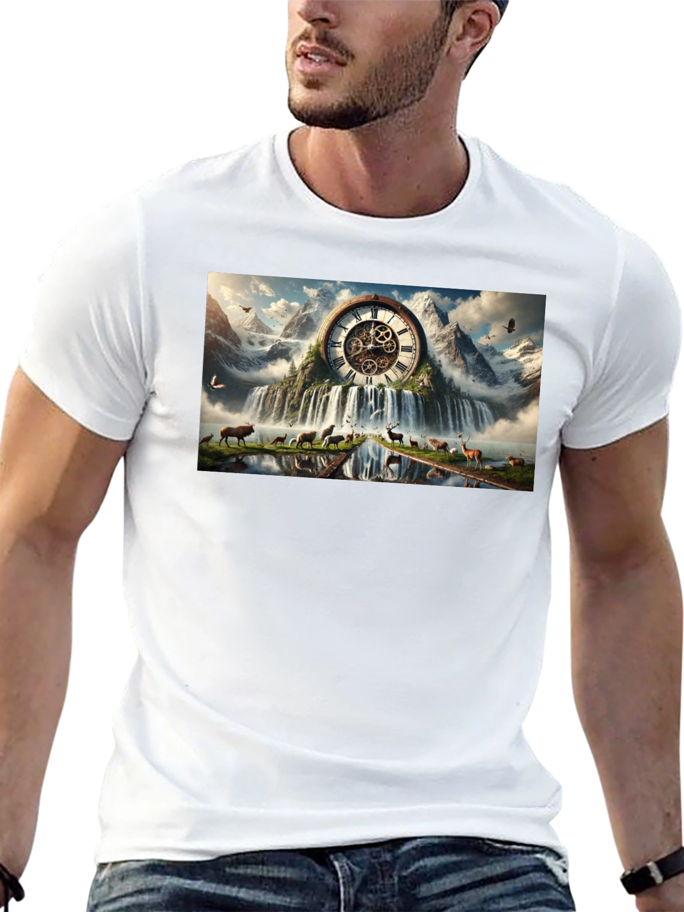 Nature Clockwork T-Shirt - Time and Wilderness Unite