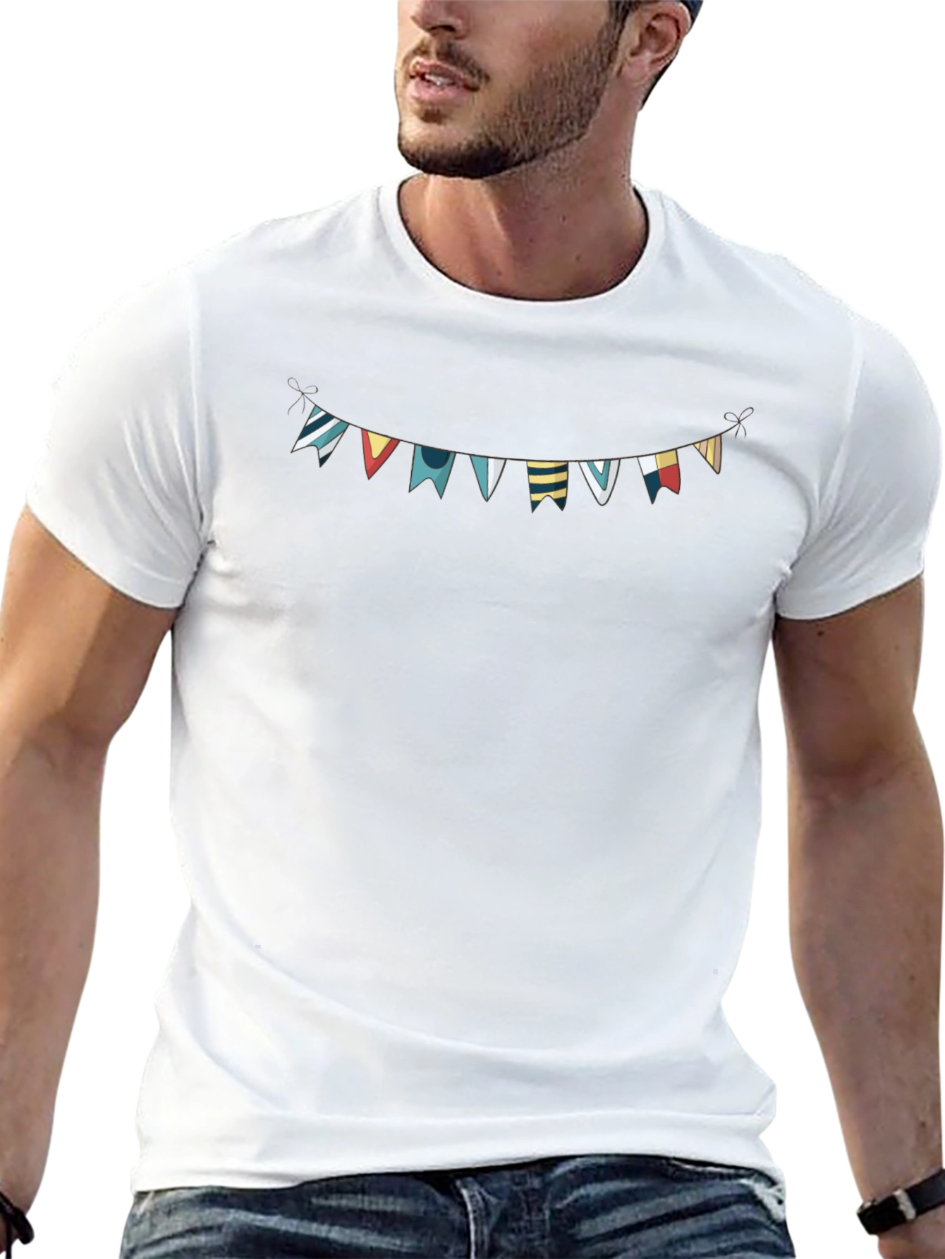 Nautical Flags Graphic Print Tee