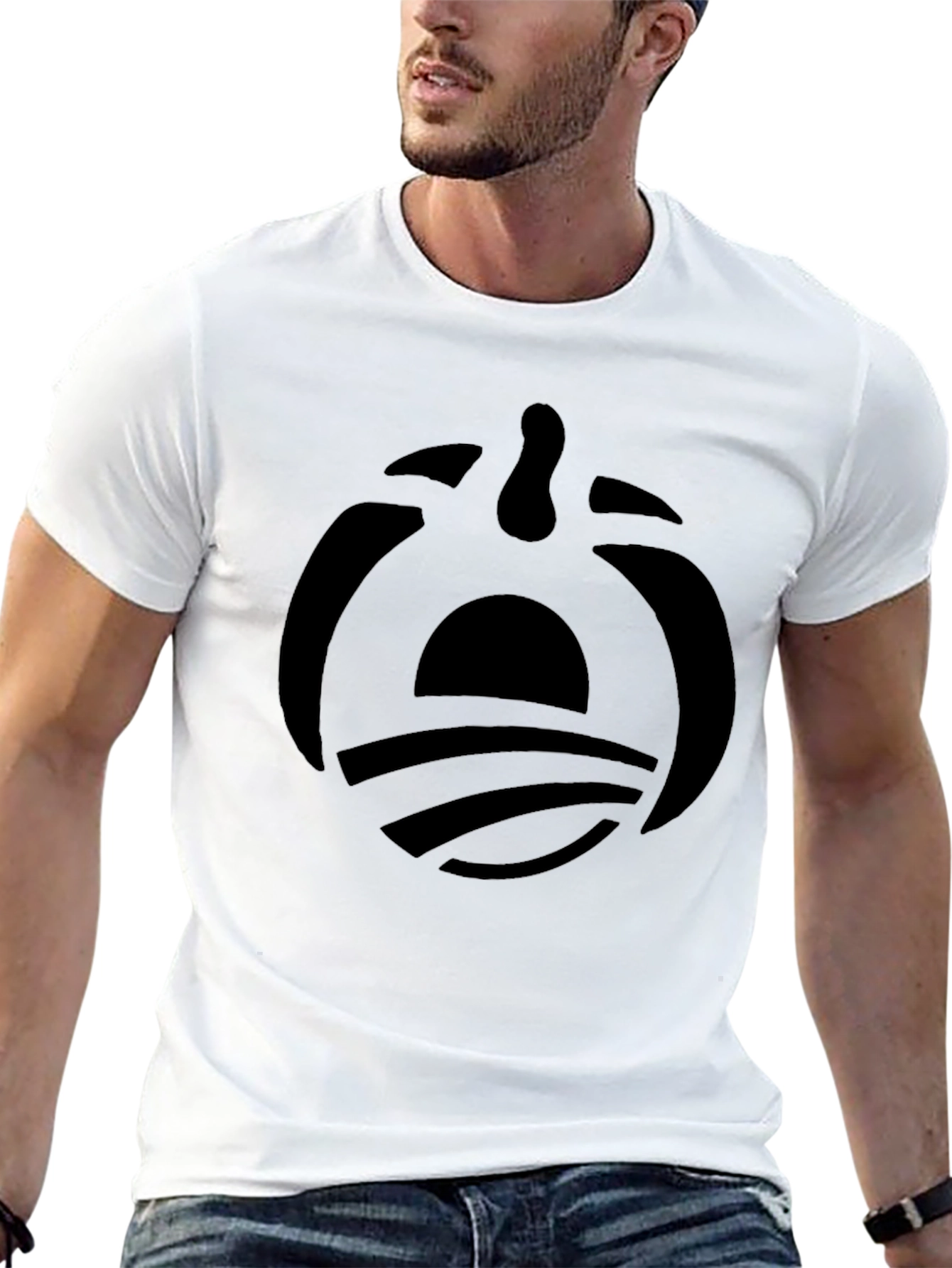 Black Graphic Tee - Sun & Waves Logo