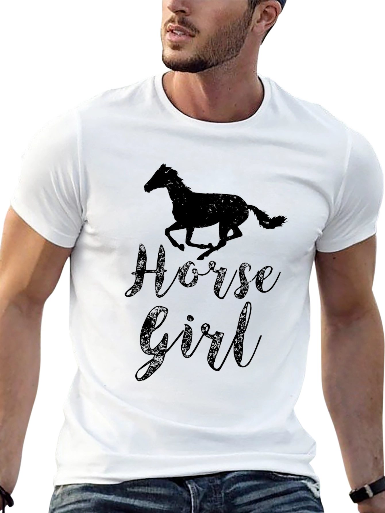 Horse Girl T-Shirt - Black Graphic Tee