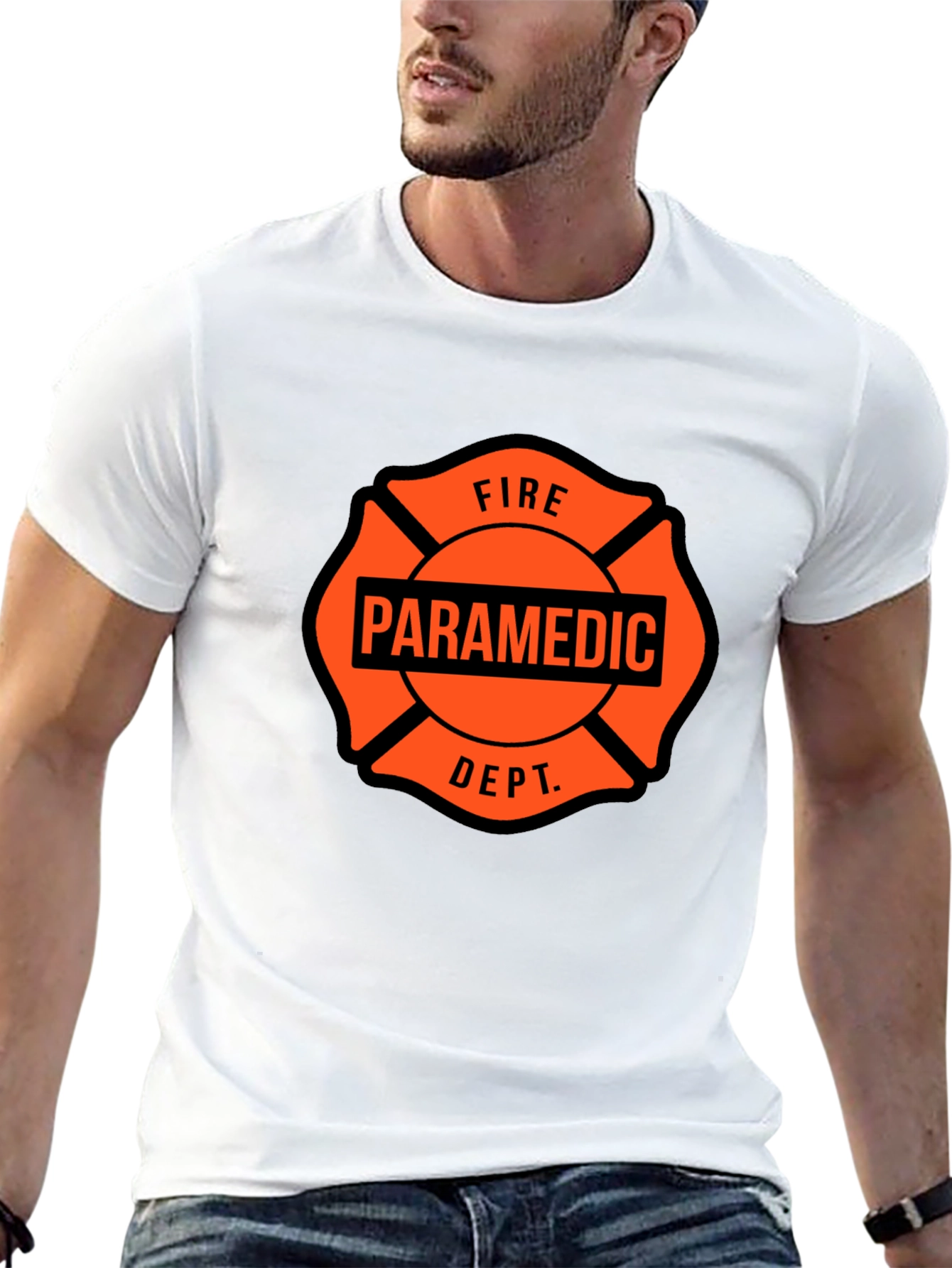 Paramedic Fire Dept. Maltese Cross T-Shirt