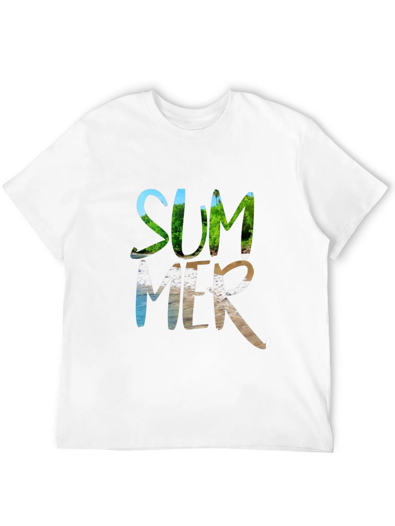 Summer Themed Graphic Tee - Black