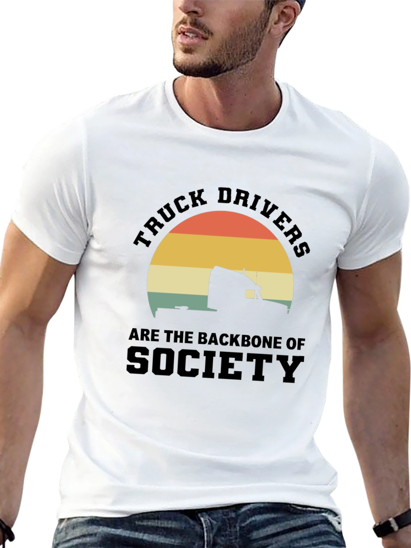 Truck Driver Backbone T-Shirt