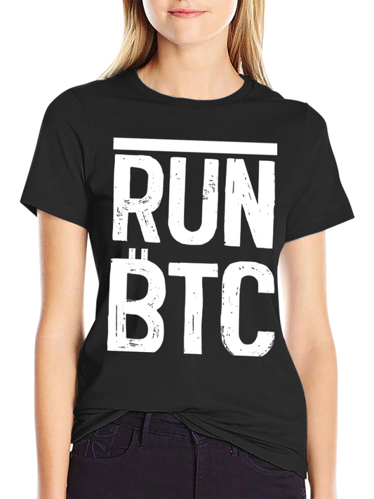 Run BTC Bitcoin Crypto T-Shirt
