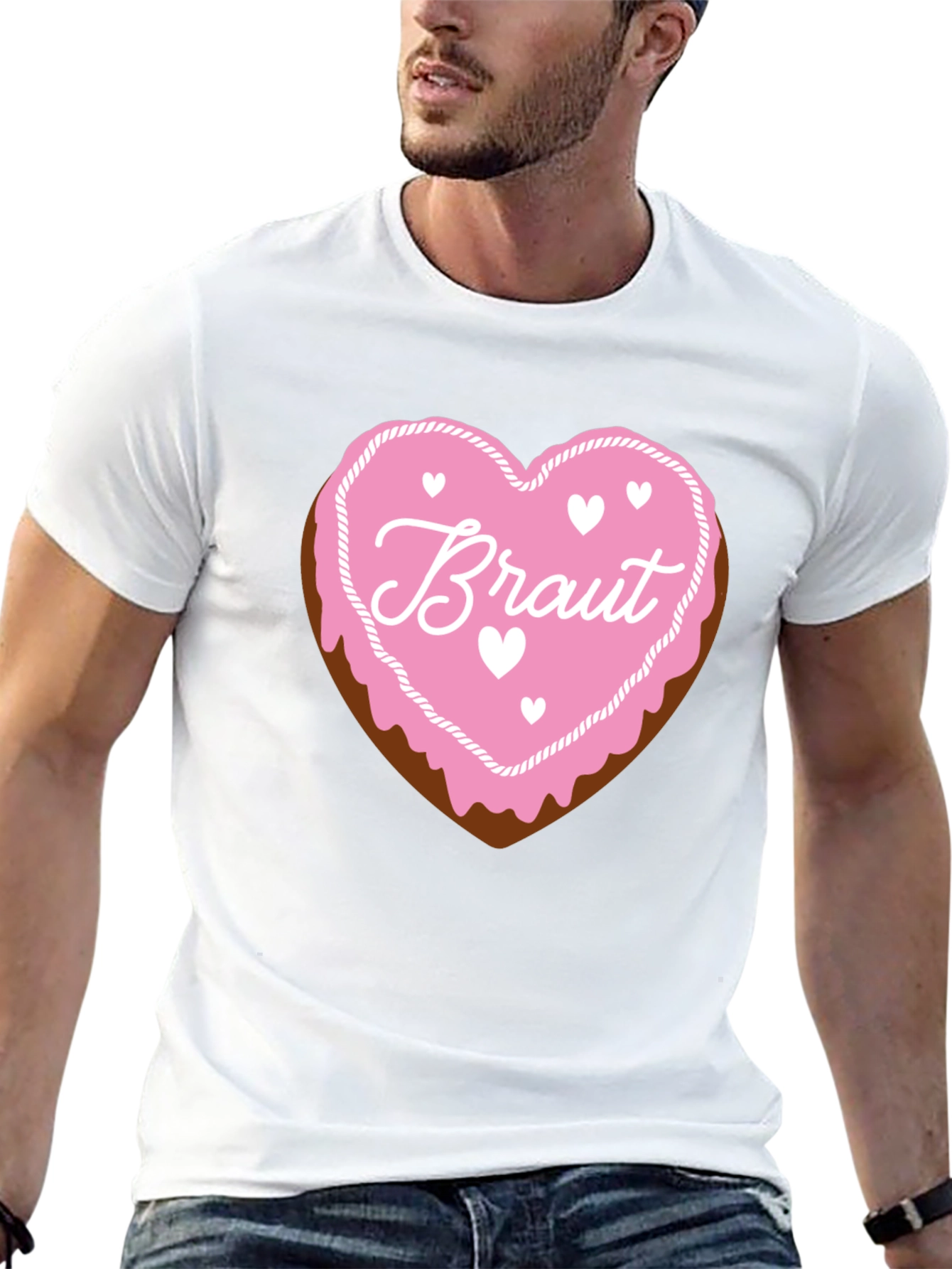 Braut Heart Cookie Graphic T-Shirt