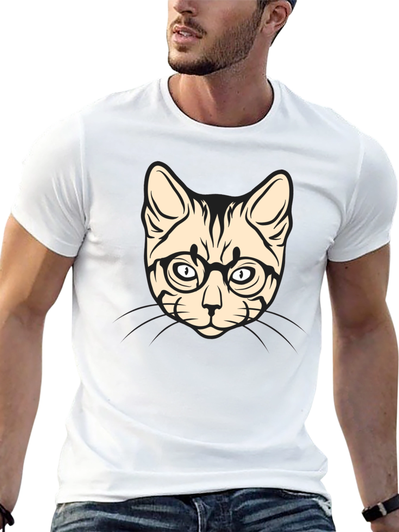 Cool Cat with Glasses T-Shirt